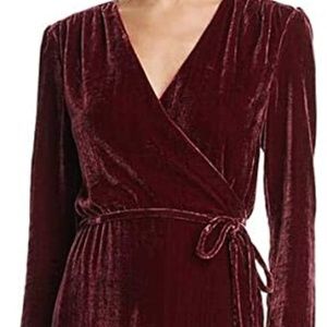 NWT WAYF Cooper Velvet Wrap Maxi Dress